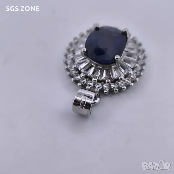 Сребърна Висулка със Сапфир, снимка 1