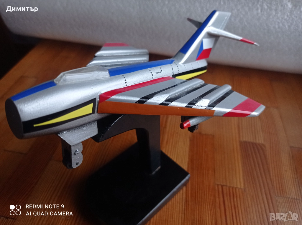 Стар дървен модел на самолет , снимка 1