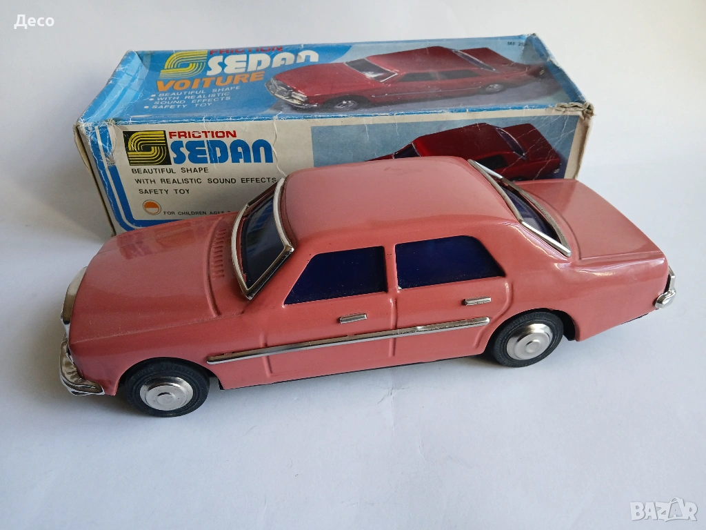 Стара китайска тенекиена играчка Мерцедес., снимка 1