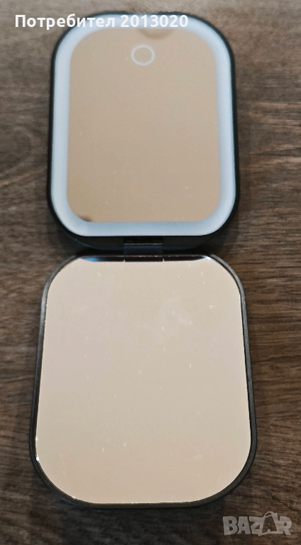 Мини плоско огледало с лед лампа, снимка 1