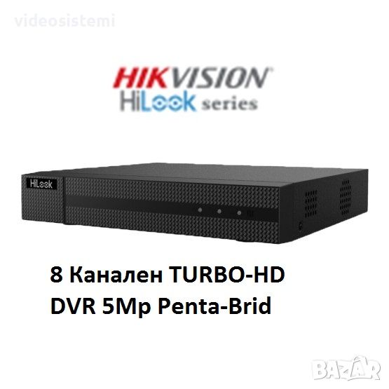 HIKVISION HiLook 8 Канален TURBO-HD DVR 5Mp Penta-Brid, снимка 1