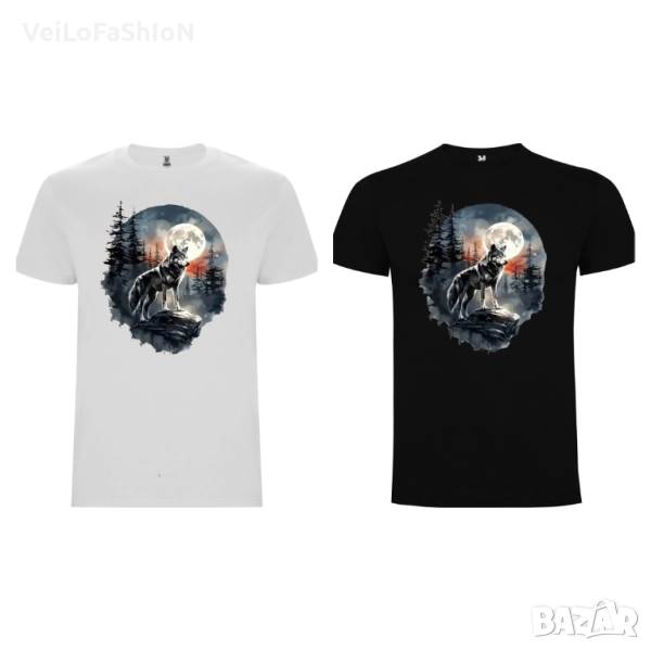 Нова детска тениска с Вълк в черен или бял цвят, снимка 1