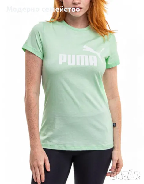 Дамска тениска PUMA Essentials Logo Tee Garnet Green, снимка 1