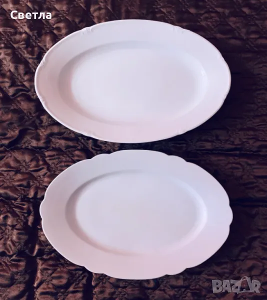 Винтидж Чешки порцелан,почти столетник-супник,чинии,масивни, над 10 кг. Общо 14 части, снимка 1