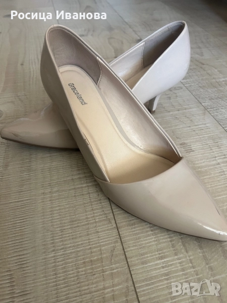 Дамски обувки с ток - лачени Graceland, снимка 1