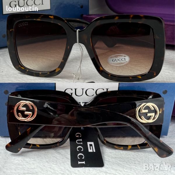 GUCCI GG0141 с лого дамски слънчеви очила УВ 400 правоъгълни квадратни , снимка 1