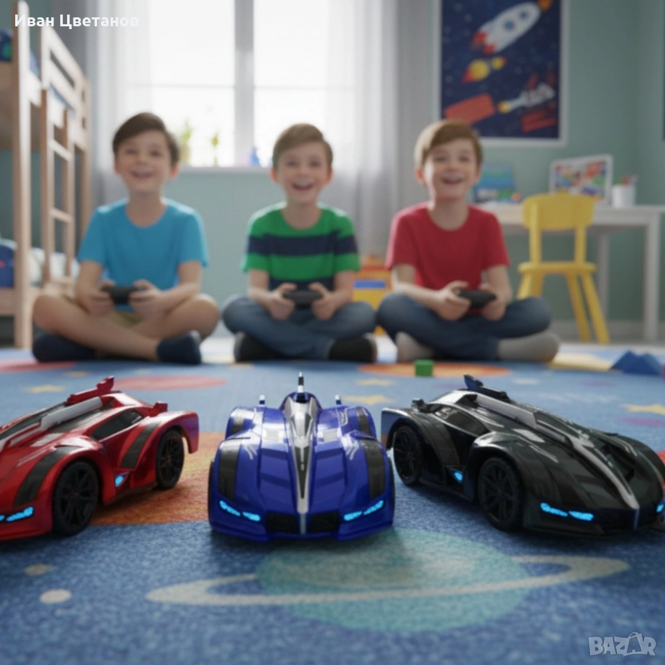 Антигравитационна каскадьорска кола – кара по стени, таван и под Stunt Car 360°, снимка 1