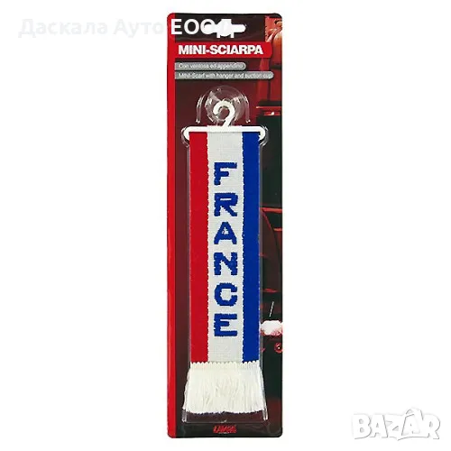 Знаме 5х22 см. FRANCE, с вендуза за захващане, снимка 1