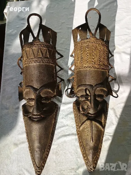 Стари бронзови маски, снимка 1