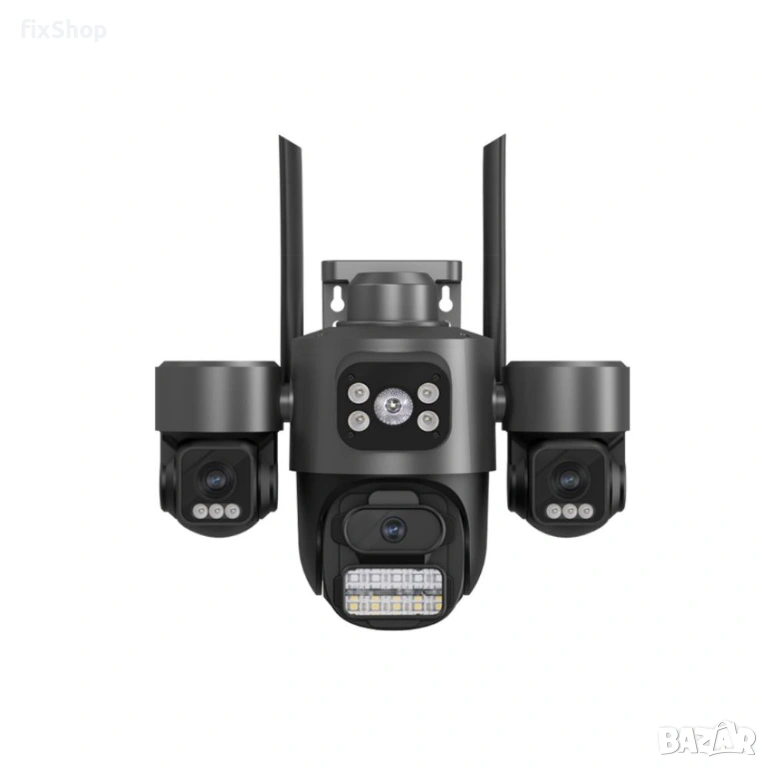 V380-SQ11 ТРОЙНА IP Камера ( APP:V380) Въртяща водоустойчива WiFi камера с 3 обектива, снимка 1