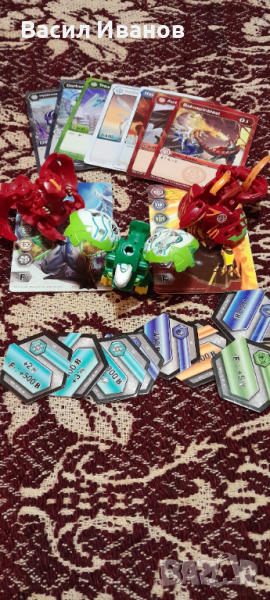 Комплект три BAKUGAN с карти и бази, снимка 1