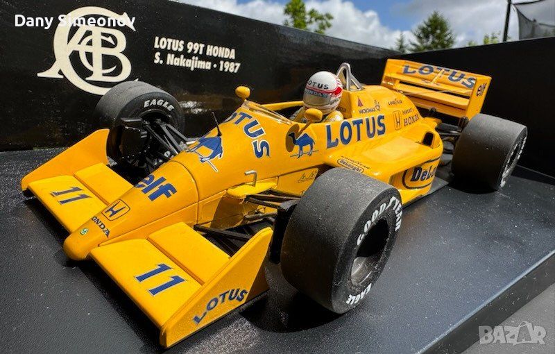 MINICHAMPS LOTUS HONDA 99T YELLOW 1:18 #11 F1 AYRTON SENNA RIDING ON SATORU NAKAJIMA ITALIAN GP 'CAM, снимка 1