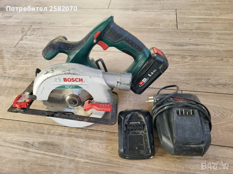 акумулаторен ръчен циркуляр bosch pks 18li, снимка 1