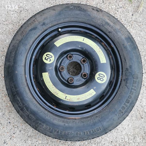 резервна гума с джанта тип патерица за Mercedes Мерцедес 5x112 Ф66.6мм, снимка 1