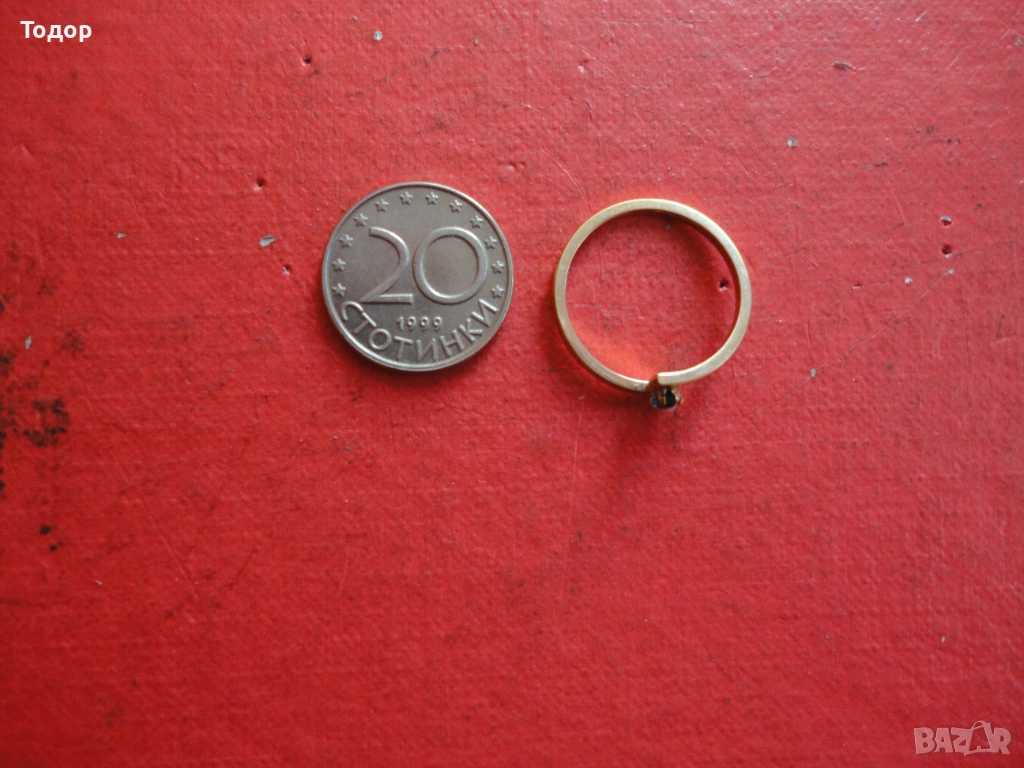 Позлатен пръстен с камък Avon, снимка 1