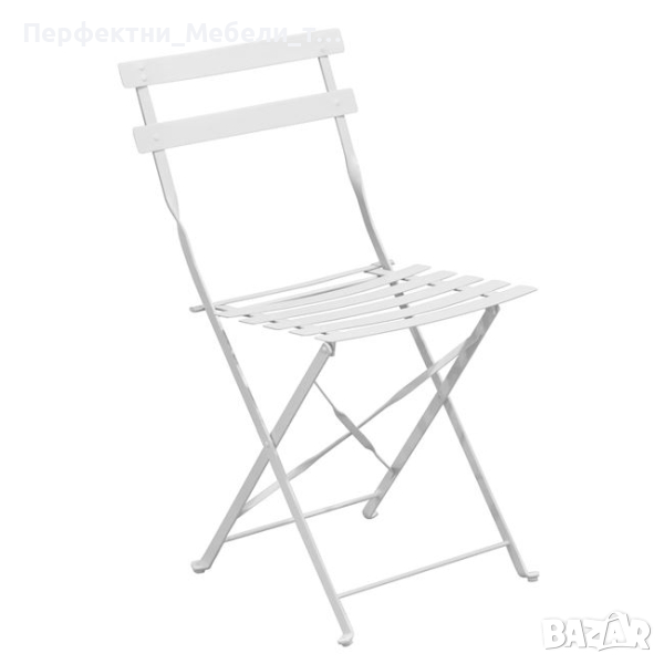 Метален сгъваем стол,сгъваема метална маса-черен,зелен,бял,син,бежев цвят, снимка 1