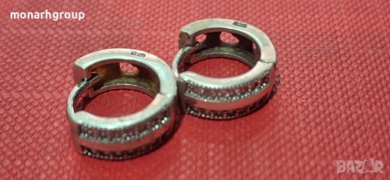 Сребърни обеци, снимка 1