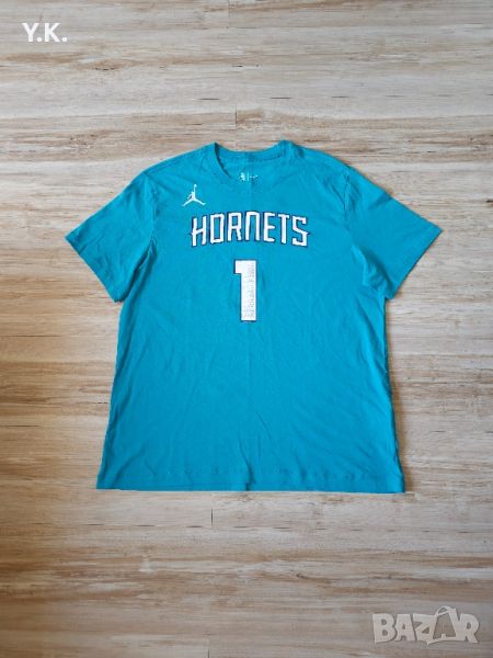 Оригинална мъжка тениска Nike x Charlotte Hornets NBA x Ball, снимка 1