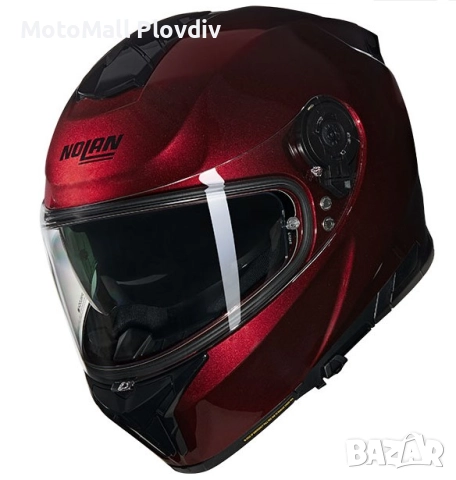Каска Nolan N80-8 Classico Nobile N-Com 321 Red – Гланц ECE 22.06, снимка 3 - Аксесоари и консумативи - 51892536