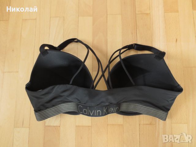 Calvin Klein Plunge Push Up Bra aztec black 80D, снимка 3 - Бельо - 45706956