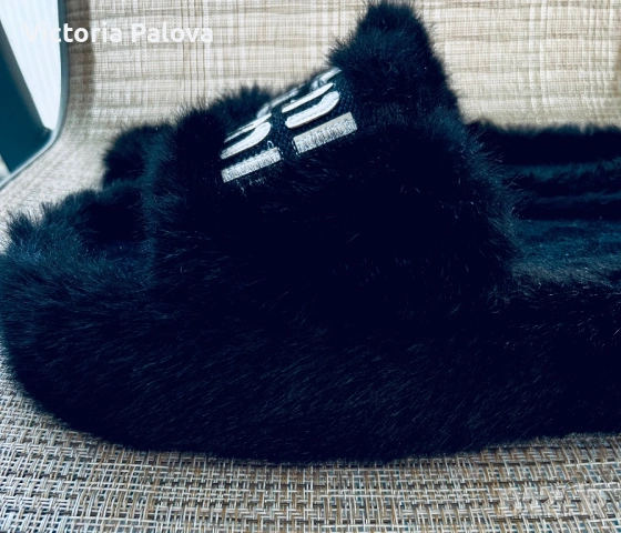 Луксозни пухкави чехли Miu Miu Style с платформа 4 см, снимка 8 - Чехли - 53777632