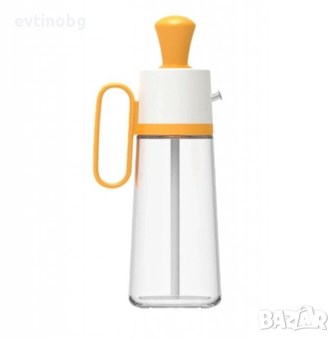 Бутилка с капкомер за олио, оцет и сосове заедно със  630 мл диспенсър за зехтин със силиконова четк