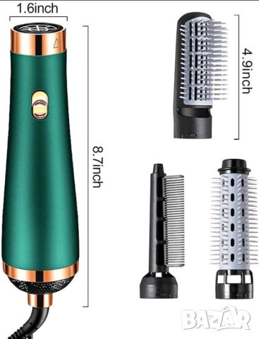 Сешоар с три накрайника, 3 степени на мощност, използва горещ въздух, снимка 11 - Сешоари - 46717948