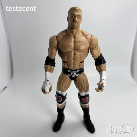 Екшън фигура WWE Triple H Трите Хикса Mattel Wrestlemania Elite Series Unboxed играчка фигура figure, снимка 4 - Колекции - 48502810