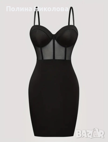 НОВА Елегантна вечерна рокля в черен цвят