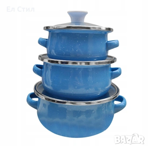 Комплект от 3 тенджери - 16см, 18см, 20см, снимка 7 - Прибори за хранене, готвене и сервиране - 53356428