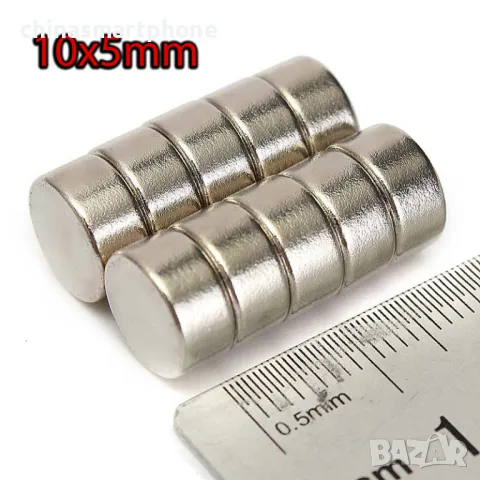 Неодимов магнит 10x5mm МАГНИТ неодимов N52, magnit от moqtmagazi n. co m (Моят магазин), снимка 2 - Други машини и части - 47699151