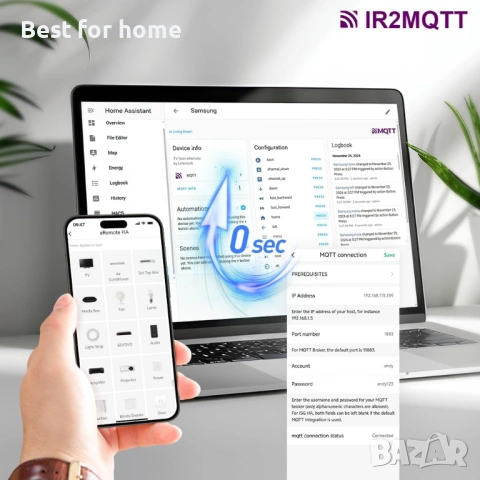 eRemote Hub Smart Wi-Fi IR универсално дистанционно управление, снимка 6 - Друга електроника - 53679740