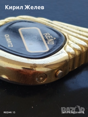 Ретро електронен часовник дамски за врата RENO QUARTZ рядък 32354, снимка 5 - Антикварни и старинни предмети - 51588362