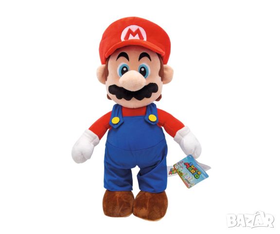 Simba - Супер Марио: Плюшена фигура Марио, 50 см., снимка 1 - Плюшени играчки - 45531189