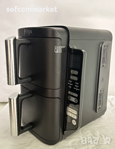 НОВ Ninja Double Stack SL300EU – Вертикален Air Fryer (7.6L) + 6 м. Гаранция, снимка 4 - Фритюрници - 54056669
