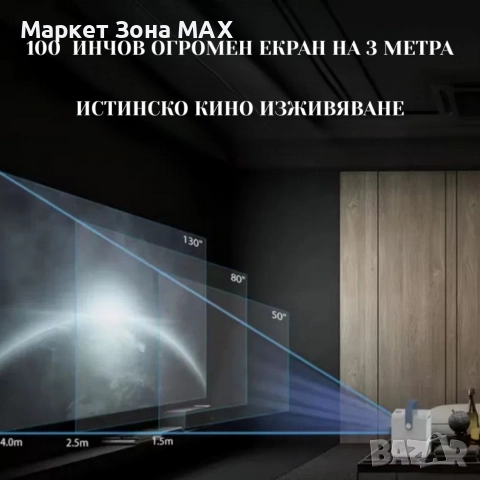Smart Projector Q96 E300 – твоето лично кино във всеки дом, снимка 3 - Прожектори - 52931533