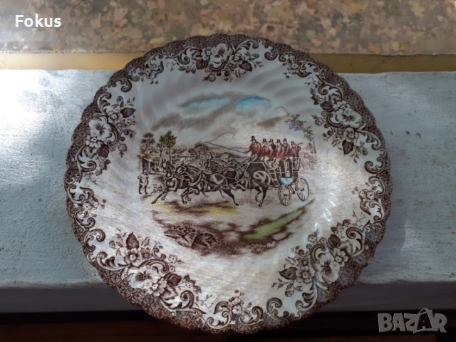 Стар порцелан колекционерска чиния JOHNSON BROS, снимка 4 - Антикварни и старинни предмети - 53408911