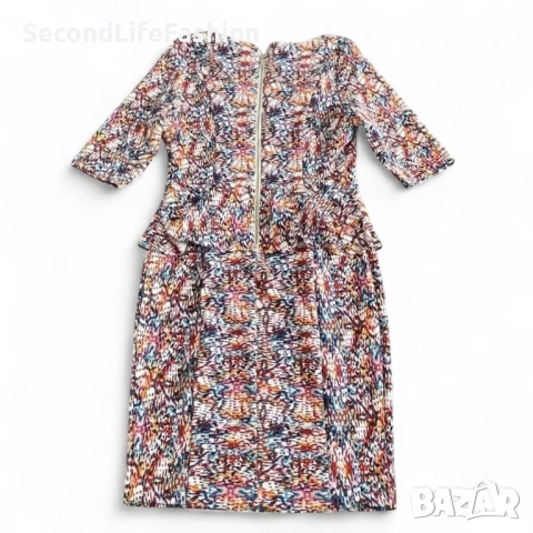 Вталена цветна рокля на Ким Кардашиян размер L, снимка 2 - Рокли - 53223514