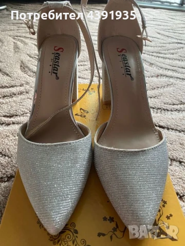 Обувки на висок той, снимка 4 - Дамски обувки на ток - 51235498