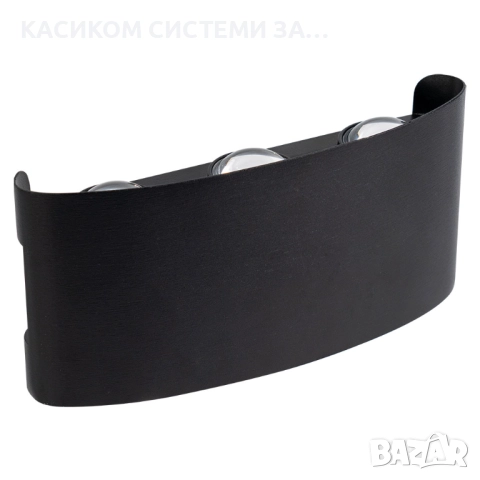 Фасадна лампа аплик , 6*1W, 4000K, IP44, Черен , снимка 2 - Външни лампи - 52409178