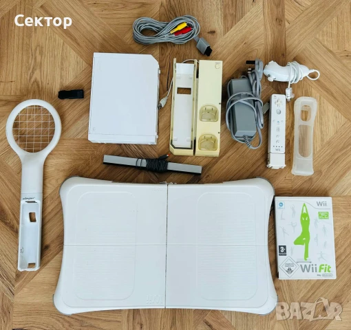 Хакнат Nintendo Wii с 3000+ игри + МНОГО аксесоари Balance Board *Перфектна*, снимка 1