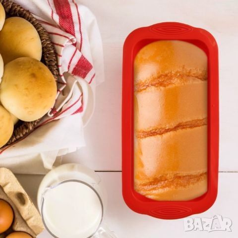🍞 Силиконова тава: Печи вкусен хляб и сладкиши без залепване! 🍰Размер: 25,5 х 14см B A R E P E P E, снимка 3 - Форми - 46427406