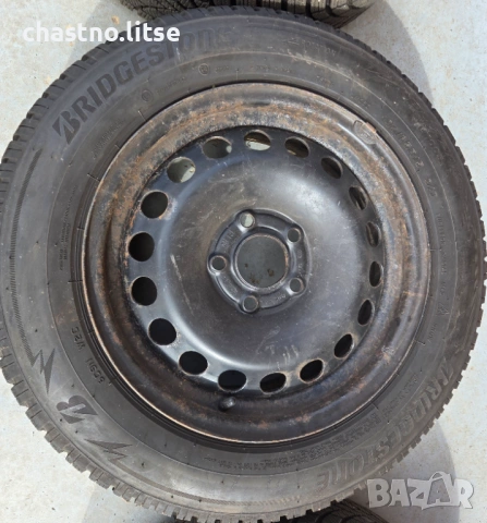 Железни джанти - 6,5Jx 15H2 ЕТ35 със зимни гуми (M+S) 195/65/R15 91T, снимка 3 - Гуми и джанти - 53770331