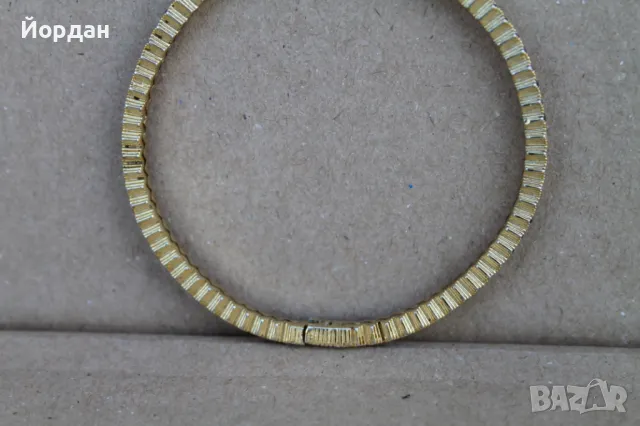 Дамска сребърна позлатена гривна с камъни, снимка 3 - Гривни - 50209958