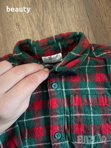 Коледна риза 98 размер , снимка 2 - Детски ризи - 52242774