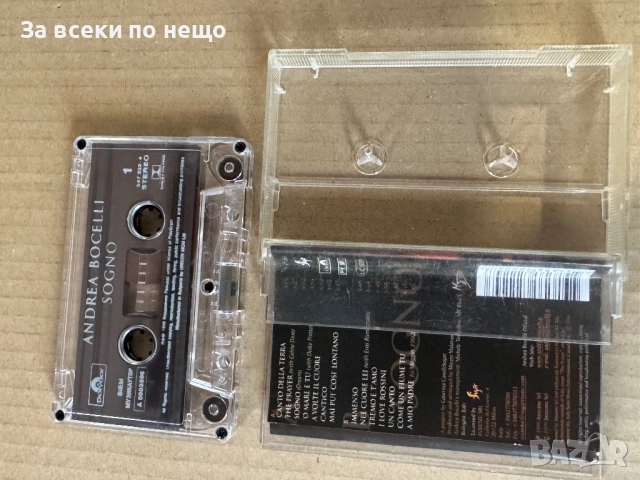 ОРИГИНАЛНА Аудио касета Andrea Bocelli - Sogno, снимка 4 - Аудио касети - 52076585