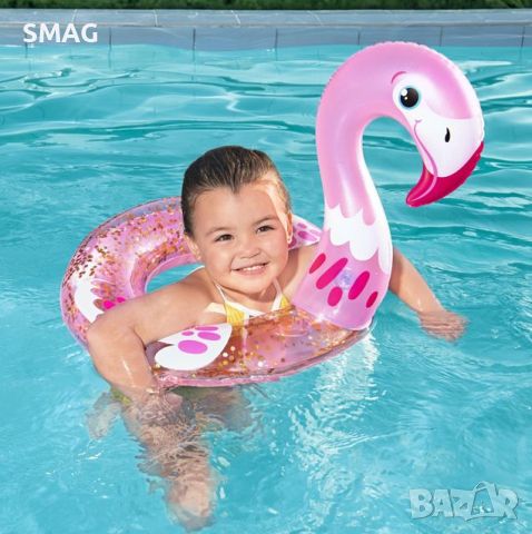 Детски пояс с дизайни на фламинго и лебед 61см, снимка 5 - Надуваеми играчки - 46238699