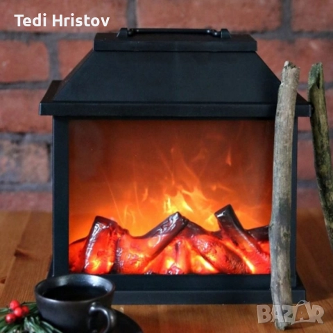 Декоративен LED фенер - камина