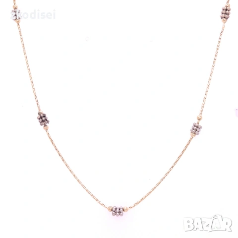 Златно колие 3,83гр. 47,0см. 14кр. проба:585 модел:37048-1, снимка 2 - Колиета, медальони, синджири - 53350081