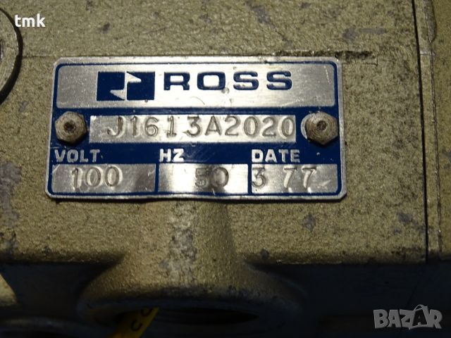 Пилотен пневматичен разпределител за преси ROSS J1613A2020 pneumatic valve 100V, снимка 4 - Резервни части за машини - 46679605